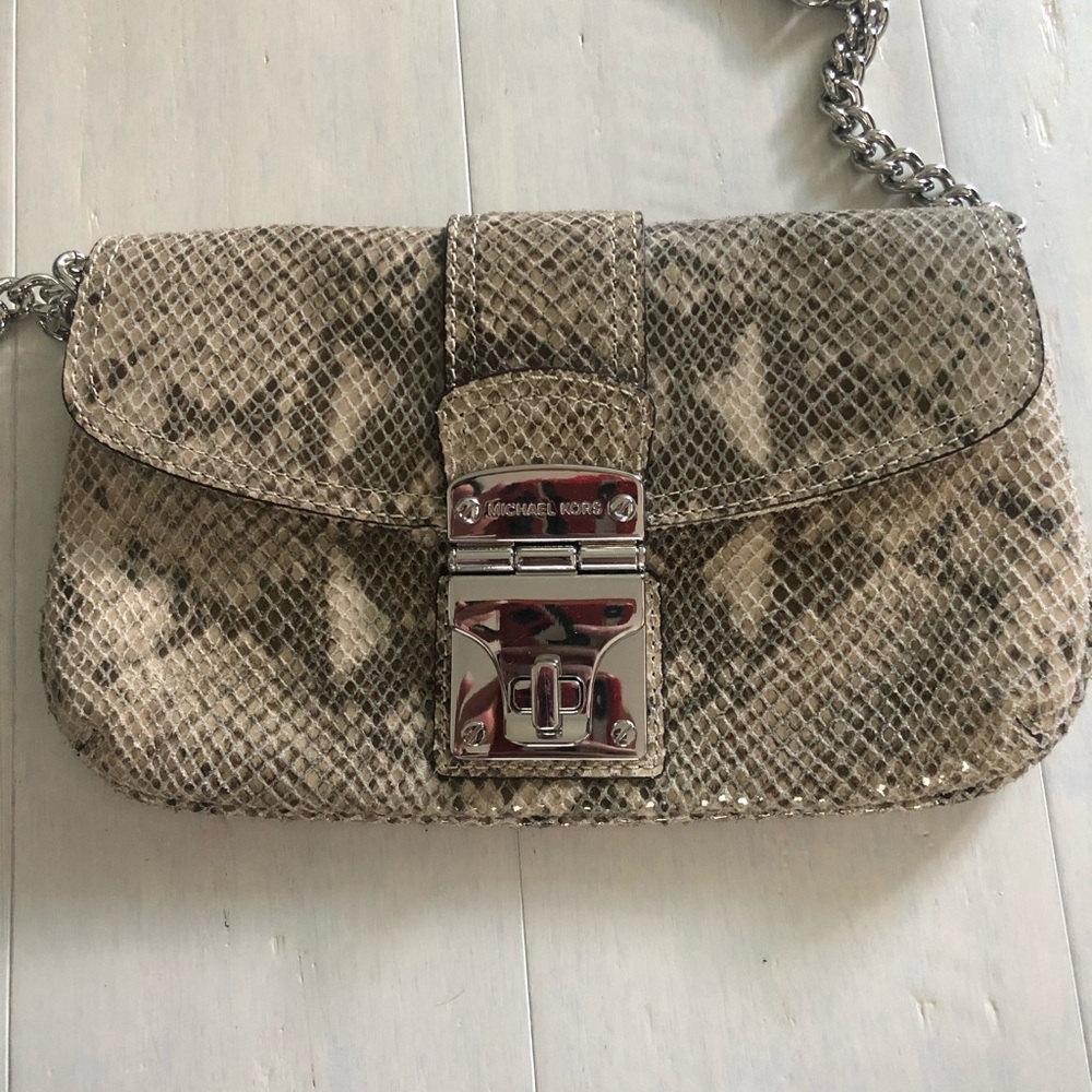 Michael Kors snakeskin print purse